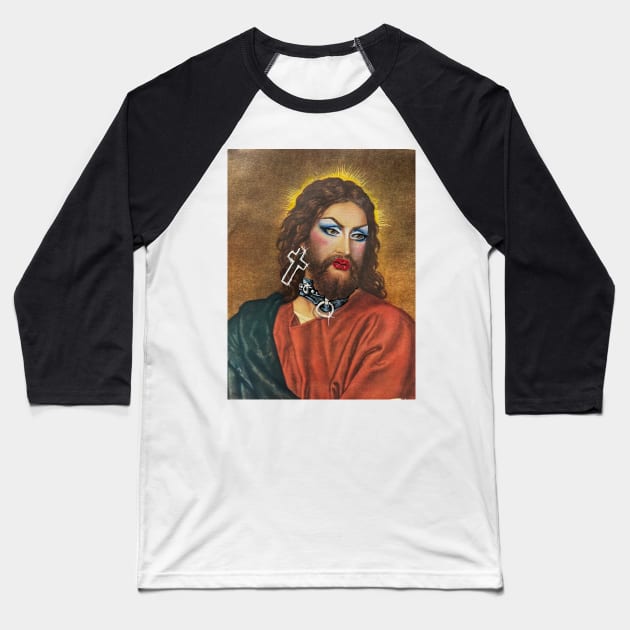 The Lord is Serving Baseball T-Shirt by Petty Indecencies